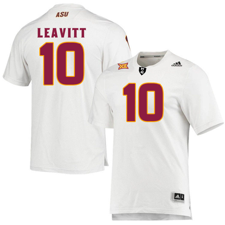 #10 Sam Leavitt Arizona State Sun Devils College Football Jerseys Stitched-White